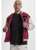 FUBU College Jacket in dark red/creme/black