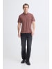 BLEND Elegantes Poloshirt Knopfleiste Kurzarm in Braun