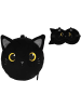 i-Total Kissen mit Schlafmaske, verschließbares Kissen mit Haken schwarze Katze
