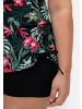 sheego Tankini-Top in schwarz-gemustert