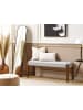 Beliani Bettbank ELYRIA in Grau/Braun - (W) 122 x (H) 48 x (L) 40 cm