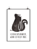 Mr. & Mrs. Panda Poster Stinktier Sitzen mit Spruch in Weiß