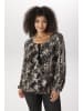 Aniston PLUS Langarmshirt in schwarz-weiß-beige-natur