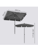 SONGMICS Sonnenschirm Sheld in Grau - (D)200 x (H)125 cm