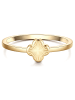 Glanzstücke München Ring Kleeblatt aus Edelstahl in gelbgold