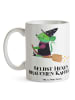 Mr. & Mrs. Panda Kaffeetasse Halloween-Hexen Kaffee mit Spruch in Weiß