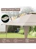 COSTWAY Pop Up Pavillon 4x4 m in Khaki