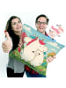 Mr. & Mrs. Panda Kissen 40x40 Einhörner Umarmen Design ohne Spruch in Weiß