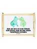 Mr. & Mrs. Panda sofatablett Frosch Liebe mit Spruch in Weiß