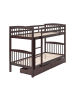 Beliani Hochbett REVIN in Braun - (W) 102 x (H) 150 x (L) 210 cm