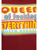Queen Kerosin Queen Kerosin Print T-Shirt Queen of Everything in bordeaux
