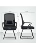 HOMCOM Besucherstuhl-57L x 56B x 97H cm-Schwarz