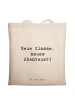 Mr. & Mrs. Panda Shopping Tasche Spruch Erster Schultag Abenteue... in Creme