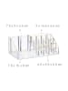 relaxdays Makeup Organizer in Transparent-Gold