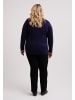 CASH-MERE.CH Seide V-Ausschnitt Pullover in Marine Blau