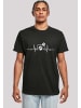 F4NT4STIC T-Shirt Herzschlag Hunde Liebe in schwarz