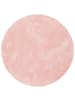Pergamon Luxus Super Soft Fellteppich Pearl Rund in Rosa