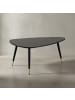 KADIMA DESIGN Couchtisch 90x60x41 cm mit Marmor Optik , Dreibein in Schwarz