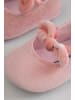 Coccodrillo Baby-Samt-Ballerinas in rosa