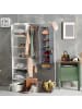 relaxdays Kleiderschrank Hängeregal in Grau - (B)30 x (H)131 x (T)30 cm