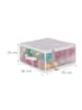 relaxdays Weihnachtskugel-Aufbewahrungsbox in Transparent/ Weiß - (B)36 x (H)18 x (T)36 cm
