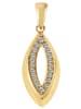 Adeliás Damen Anhänger aus 333 Gold mit Zirkonia in gold