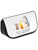 Mr. & Mrs. Panda kulturtäschchen Pinguin Lagerfeuer mit Spruch in Weiß