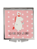 Mr. & Mrs. Panda Handspiegel Einhorn Krankenschwester mit Spruch in Rot Pastell