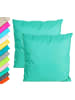 JACK 2er Set Outdoor Dekokissen Uni 45x45cm inkl. Füllung in Aqua