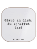Mr. & Mrs. Panda Untersetzer für Gläser Spruch Schulanfang Glaub... in Weiß