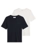 Marc O'Polo DENIM T-Shirt 2er Pack in Weiß/Dunkelblau
