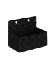 relaxdays 2 x Aufbewahrungskorb in Schwarz - (B)25x (H)20 x (T)15 cm