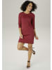 Aniston SELECTED Jerseykleid in pink-rot-schwarz