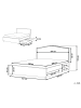 Beliani 12-tlg Doppelbett mit LED MONTPELLIER in Grau