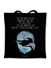 Mr. & Mrs. Panda Henkeltasche Walfisch Thunfisch mit Spruch in Schwarz