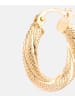Diamant L'éternel Creolen aus 375 Gelbgold