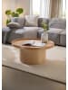 home24 home24 Couchtisch aus Holzwerkstoff in Beige / Braun - 80 x 80 x 35 cm in Eiche