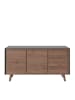 Playboy Sideboard "VICTORIA" in Nussbaum / Grau - (B)150 x (H)78 x (T)42 cm