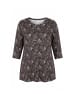 Ulla Popken Longshirt in mahagoni