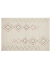 Beliani Kurzflor GUWAHATI in Beige/Rot/Schwarz - (W) 140 x (H) 1.4 x (L) 200 cm