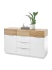 home24 Sideboard Akaa II in Eiche / Weiß
