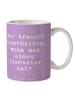 Mr. & Mrs. Panda Geschenktasse Spruch Ziehvater Held mit Spruch in Lavendeltraum