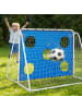 relaxdays Fußballtor in Weiß/ Blau - (B)235 x (H)170 x (T)85 cm