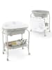 COSTWAY 4 in 1 Wickeltisch klappbar mit Badewanne in Grau