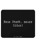 Mr. & Mrs. Panda Mousepad Spruch Umzug neue Stadt mit Spruch in Schwarz