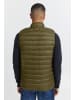 BLEND Leichte Stepp Weste Übergangs Jacke Wattiert Ärmellos ohne Kapuze in Olive