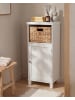 Beliani Badezimmerschrank PACLLON in Weiß/Braun - (W) 40 x (H) 91 x (L) 30 cm