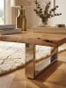 KADIMA DESIGN Massiver Akazienholz Couchtisch, Landhausstil, stabile Metallbeine