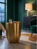 KADIMA DESIGN Beistelltisch lackiertes Aluminium, handgefertigt, Modern in Gold