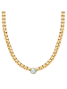 Yokoamii Kette aus Messing mit Zirkonia in gelbgold